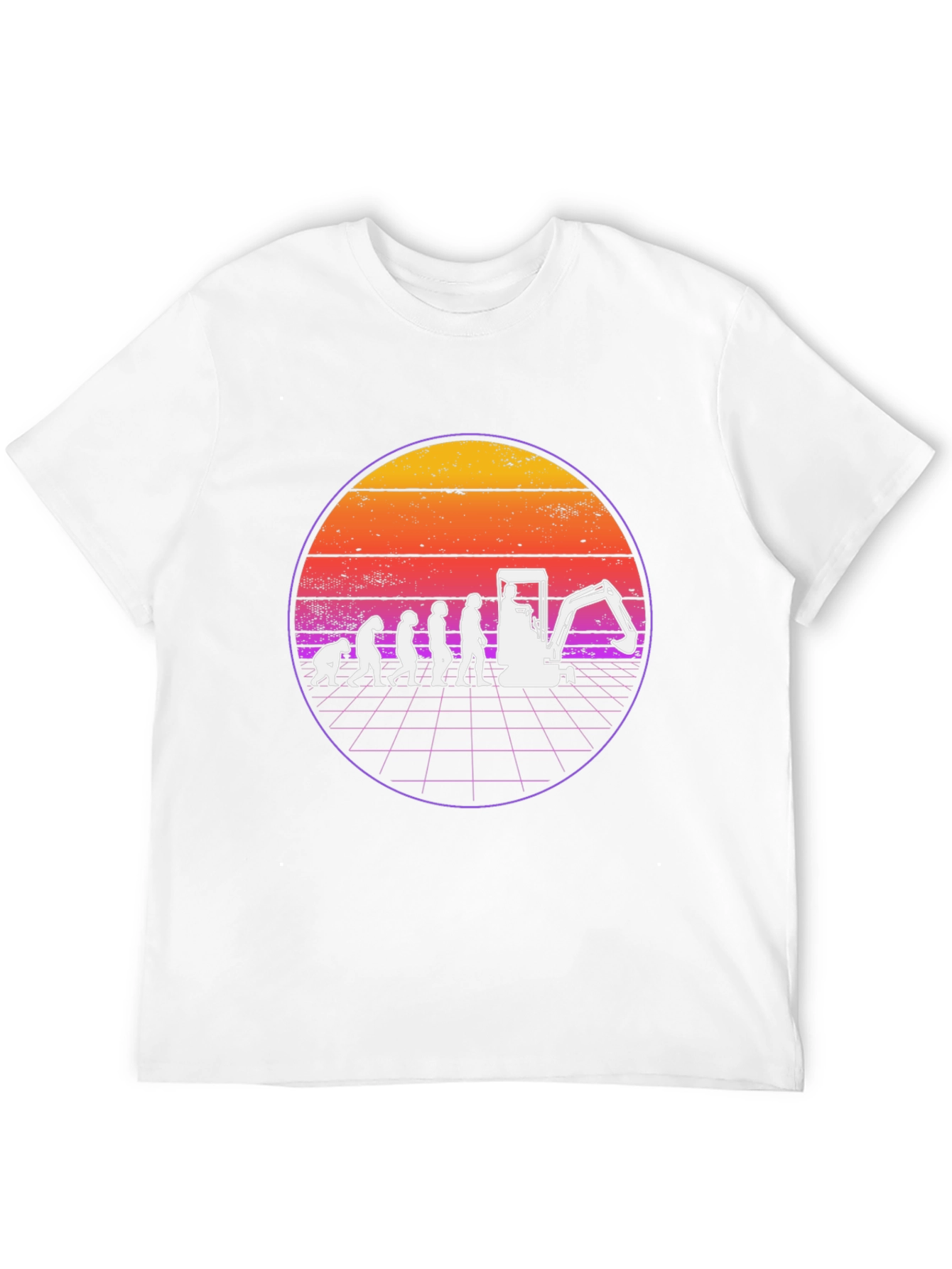 Excavator Evolution Retro T-Shirt