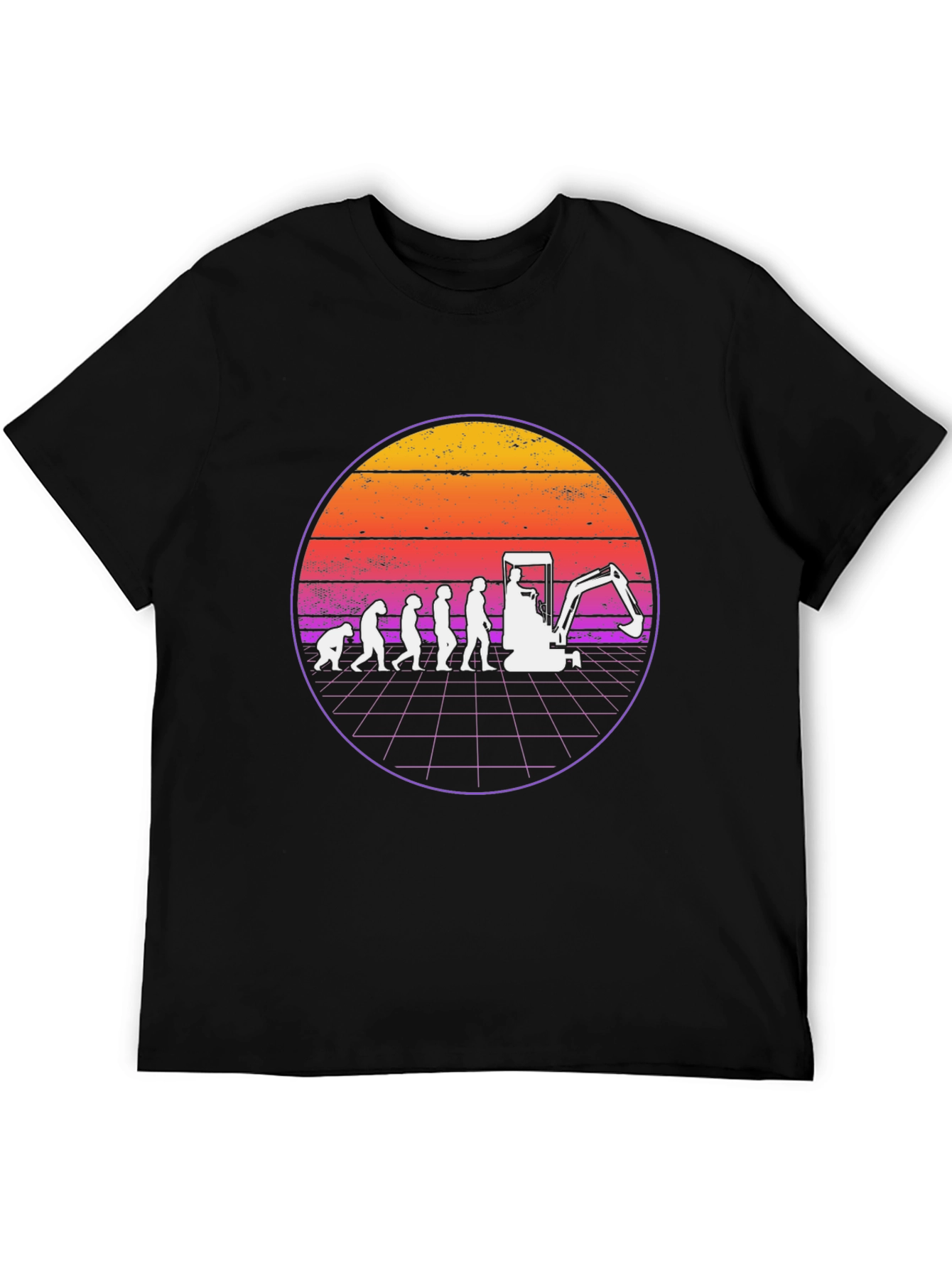 Excavator Evolution Retro T-Shirt