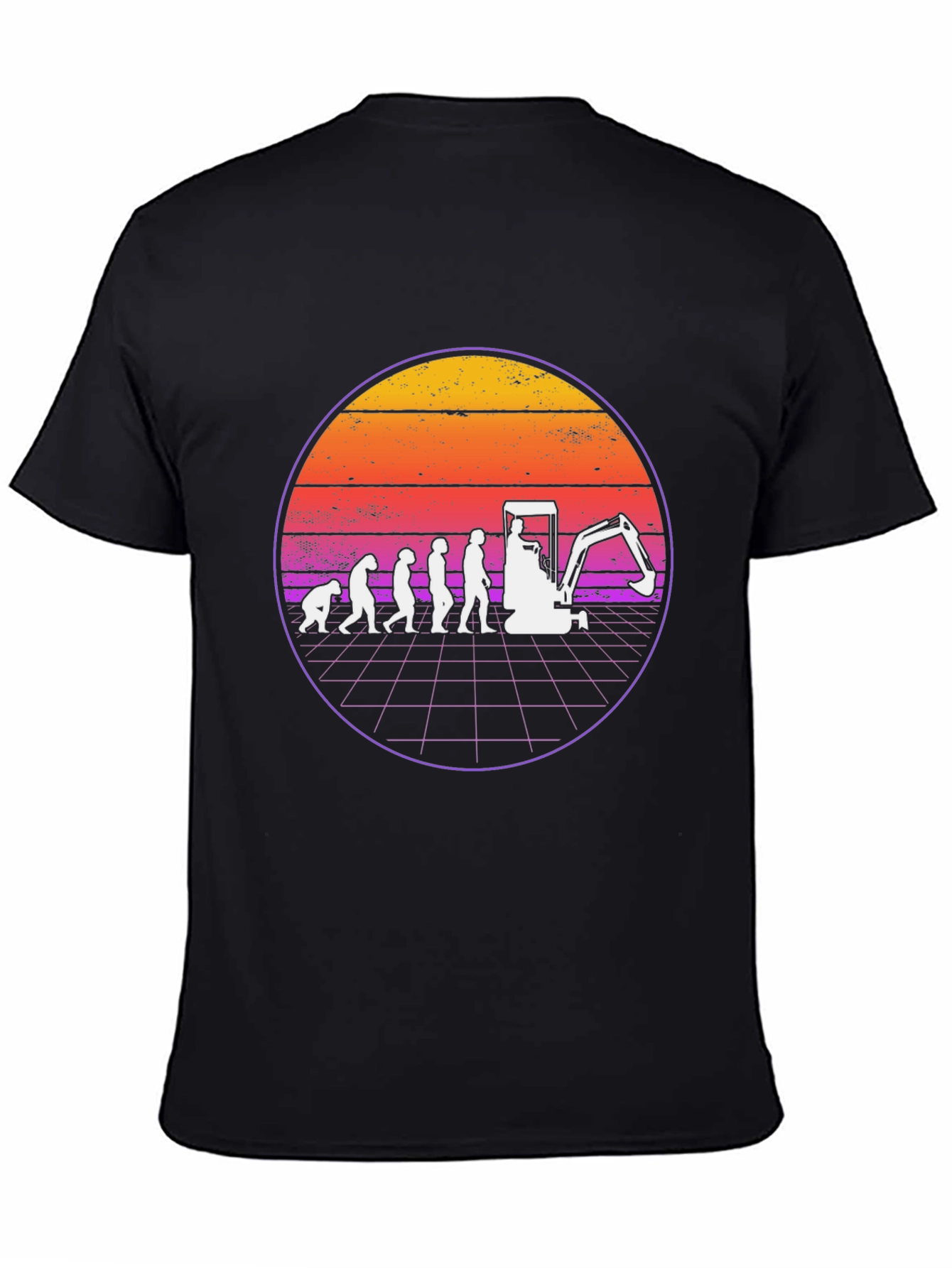 Excavator Evolution Retro T-Shirt