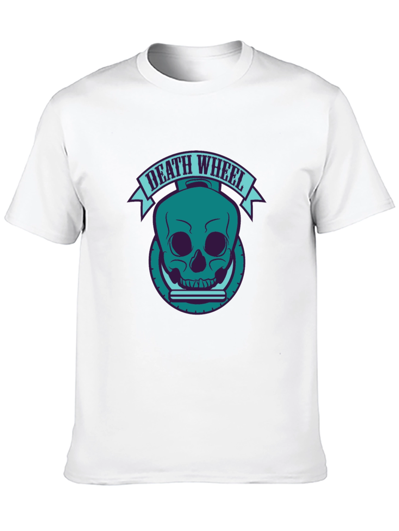 Death Wheel Graphic Tee - Cool Skull Design