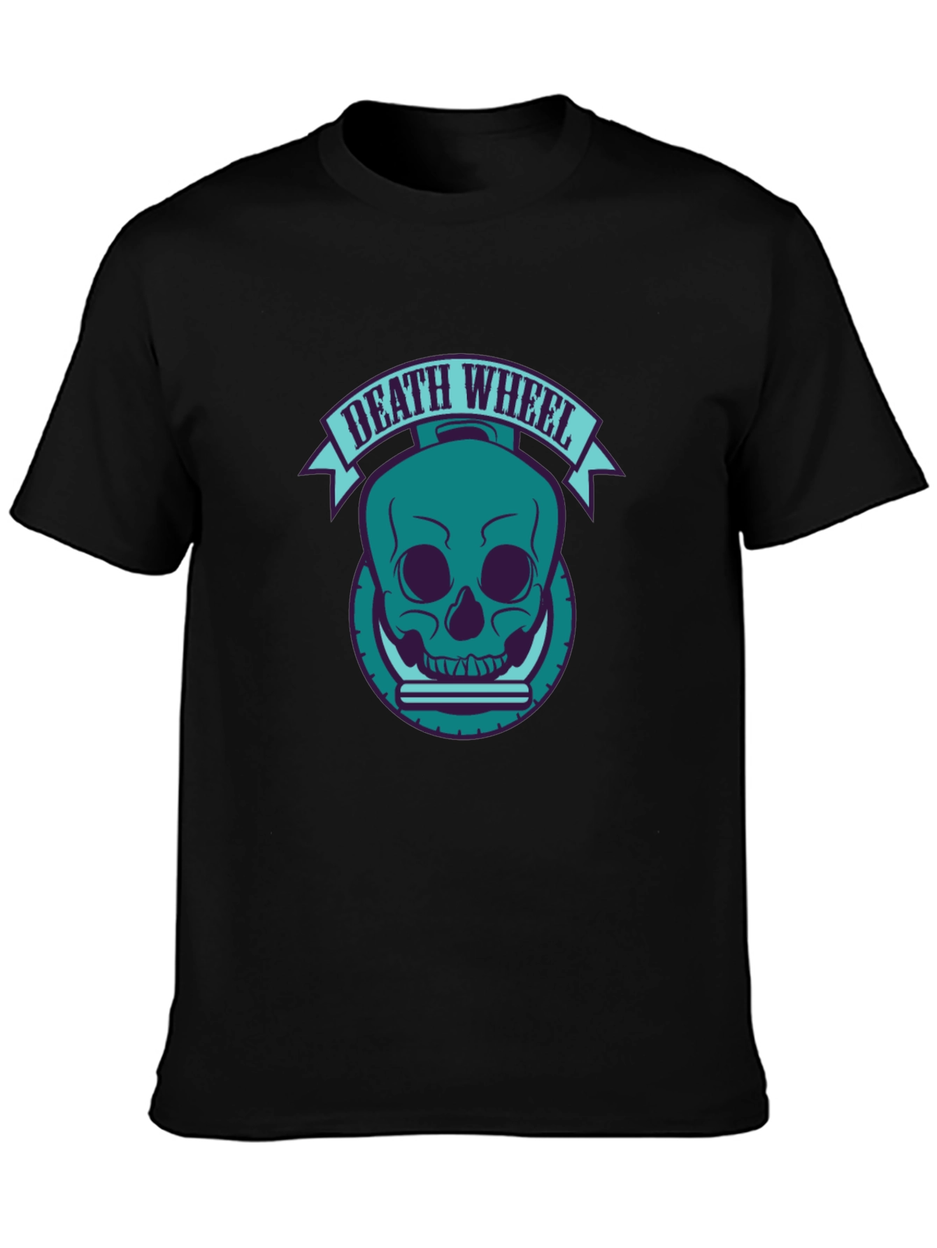 Death Wheel Graphic Tee - Cool Skull Design