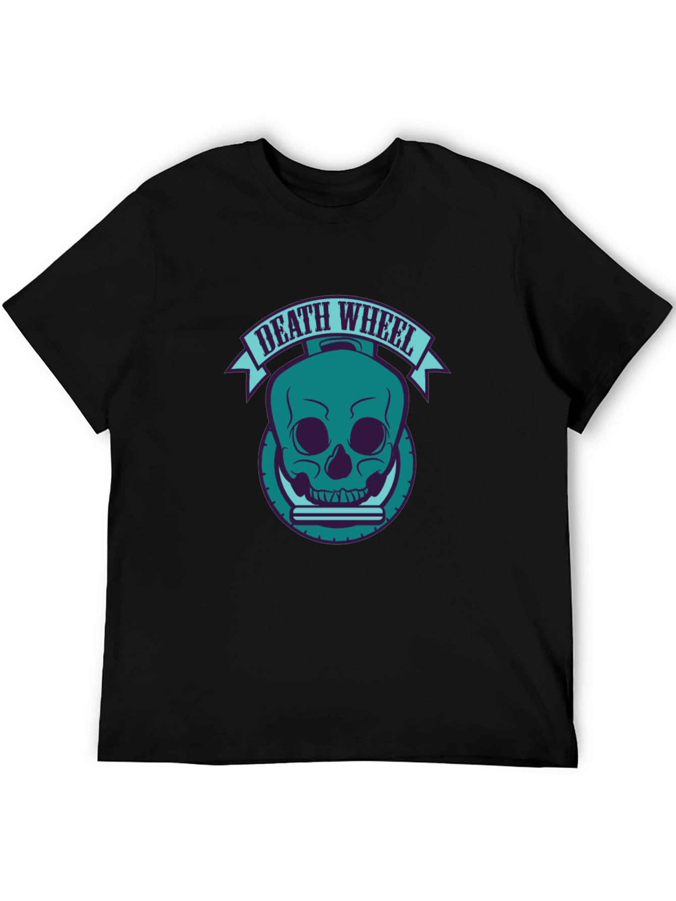 Death Wheel Graphic Tee - Cool Skull Design