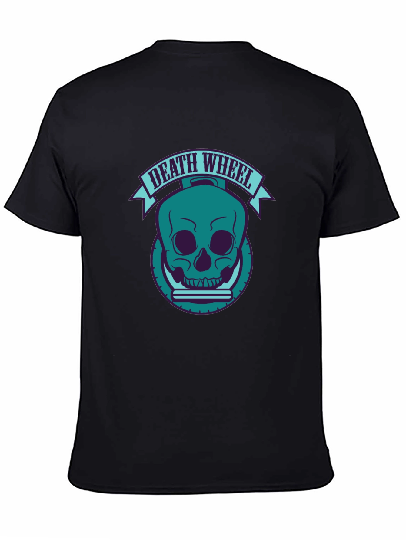 Death Wheel Graphic Tee - Cool Skull Design
