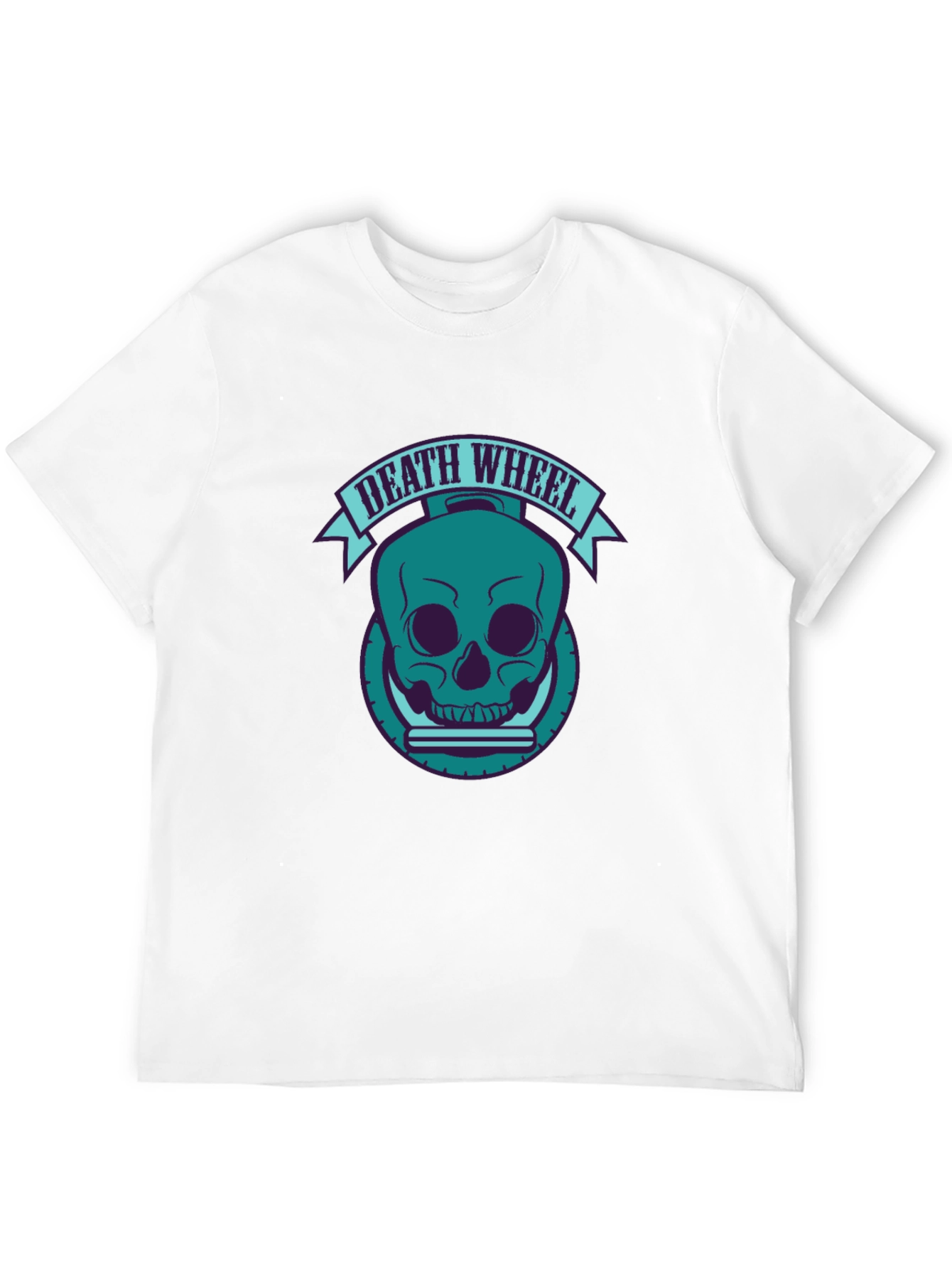 Death Wheel Graphic Tee - Cool Skull Design