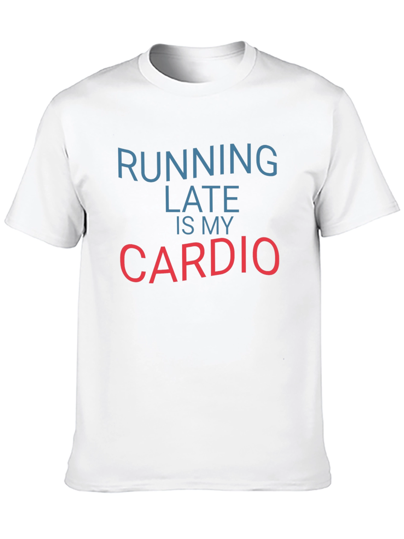 Funny Running Late Cardio Black T-Shirt