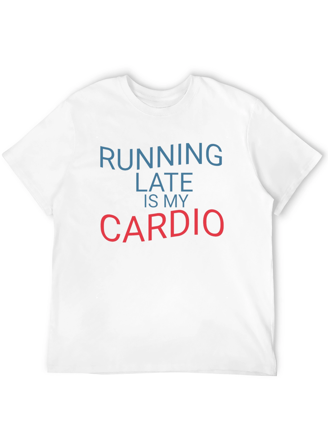 Funny Running Late Cardio Black T-Shirt