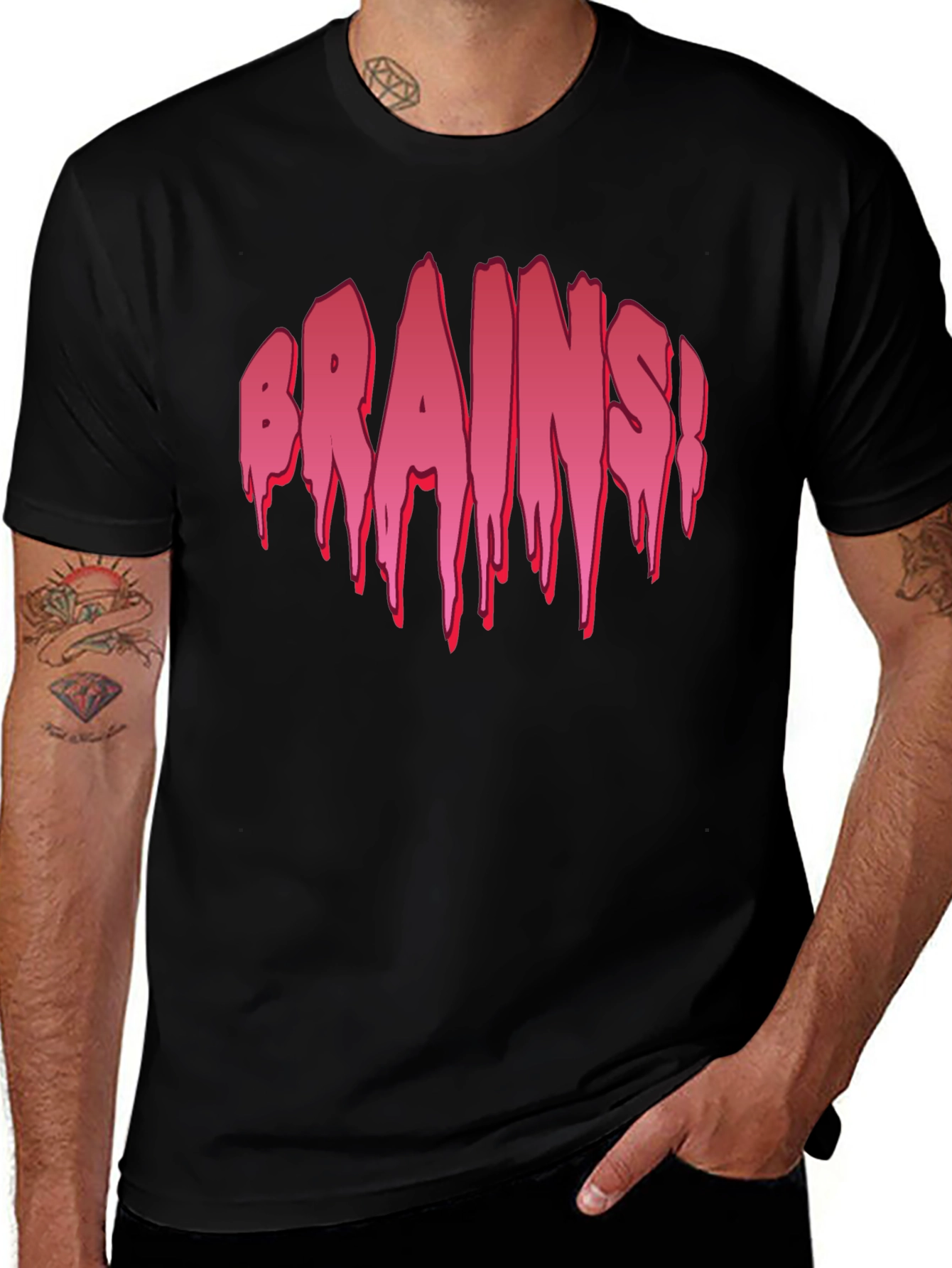 Brains! Graphic T-Shirt - Black