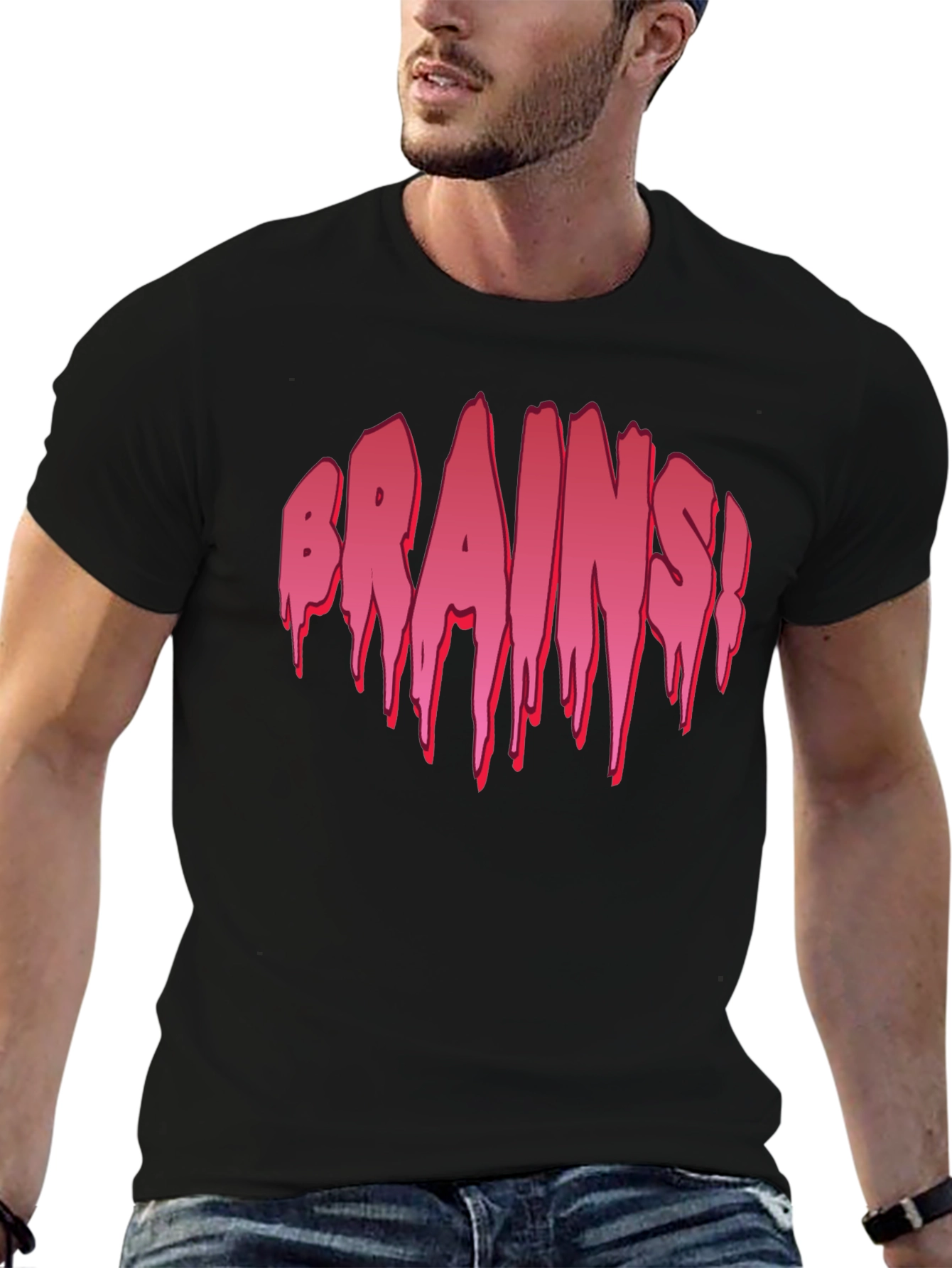 Brains! Graphic T-Shirt - Black