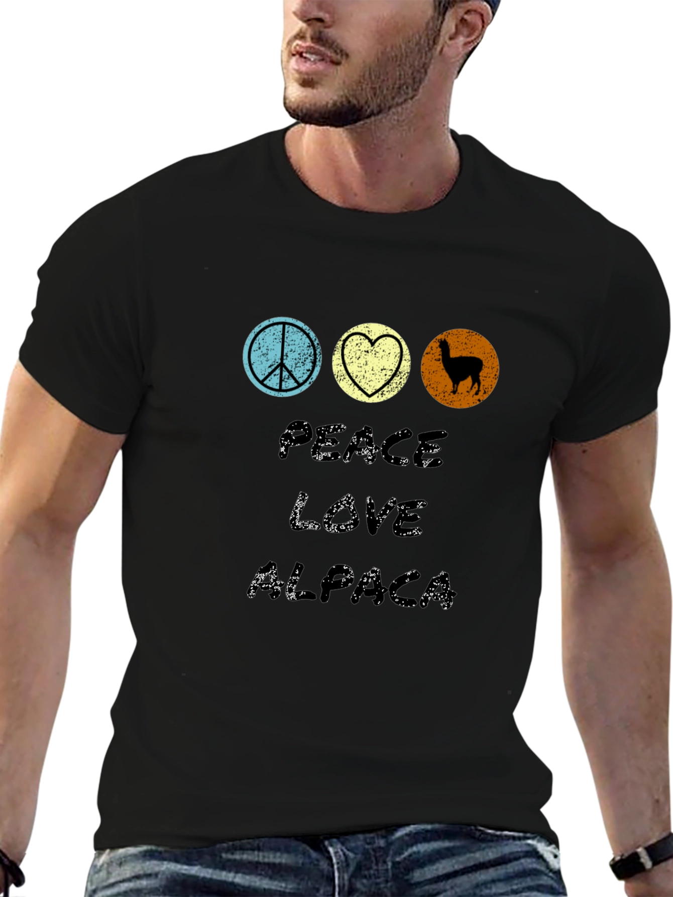Peace Love Alpaca Graphic T-Shirt