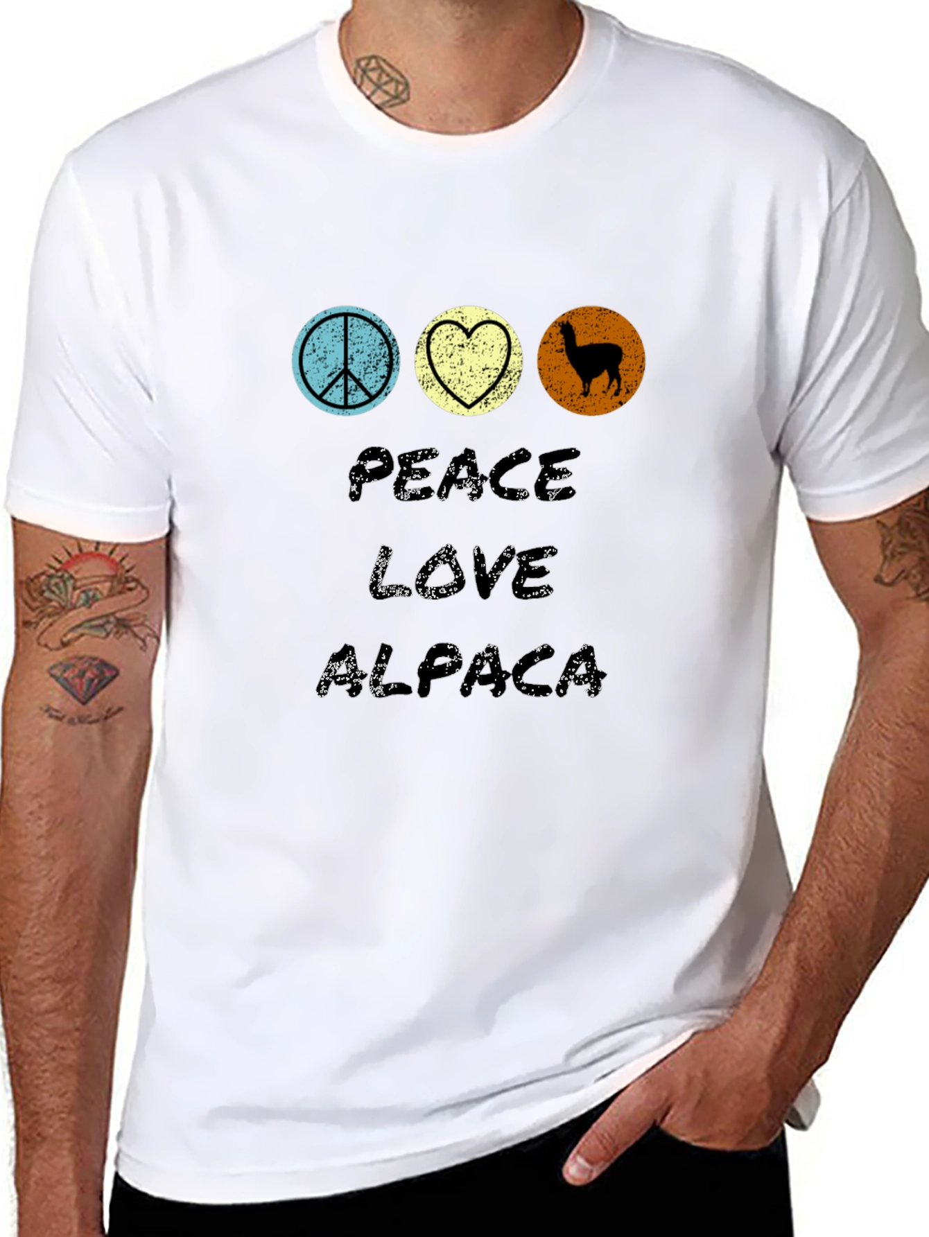 Peace Love Alpaca Graphic T-Shirt