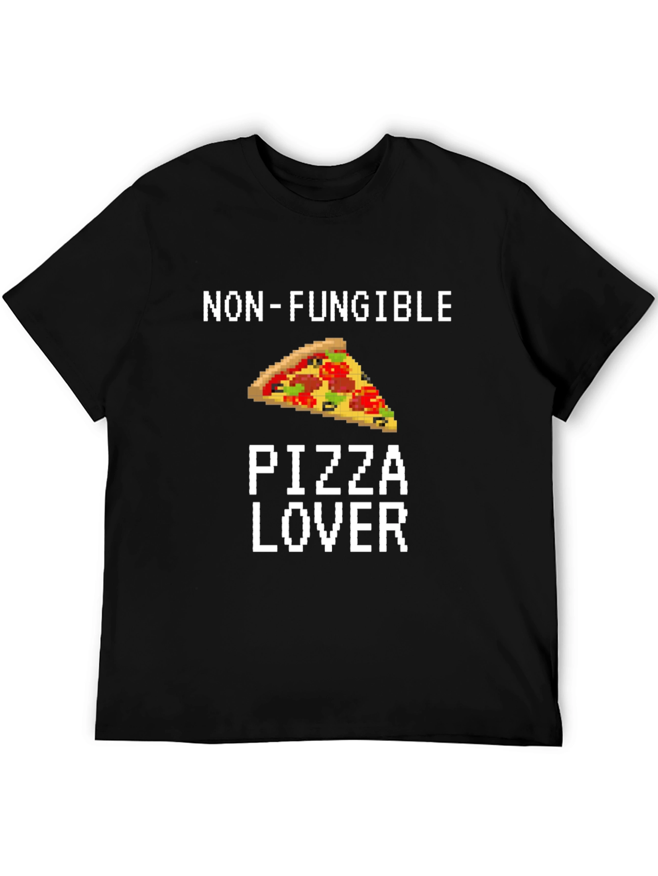 Non-Fungible Pizza Lover Graphic Tee - Black