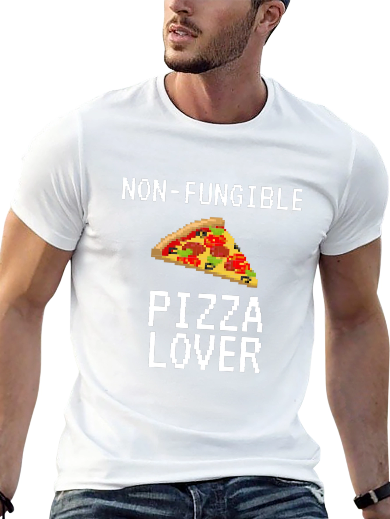Non-Fungible Pizza Lover Graphic Tee - Black