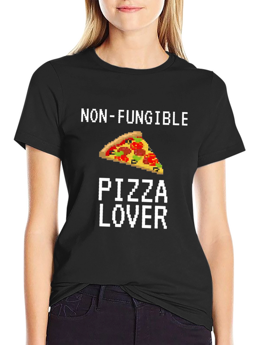 Non-Fungible Pizza Lover Graphic Tee - Black
