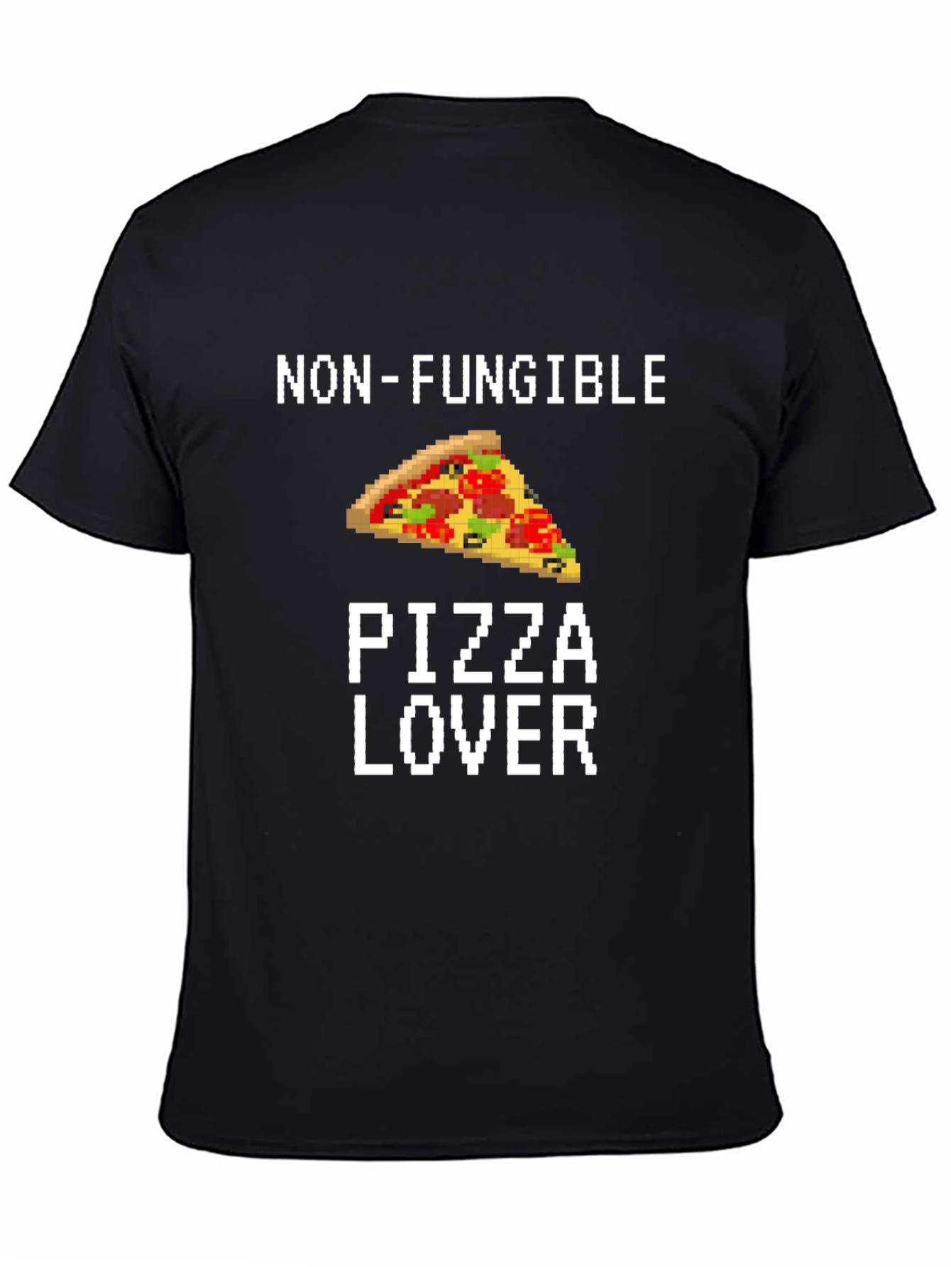 Non-Fungible Pizza Lover Graphic Tee - Black