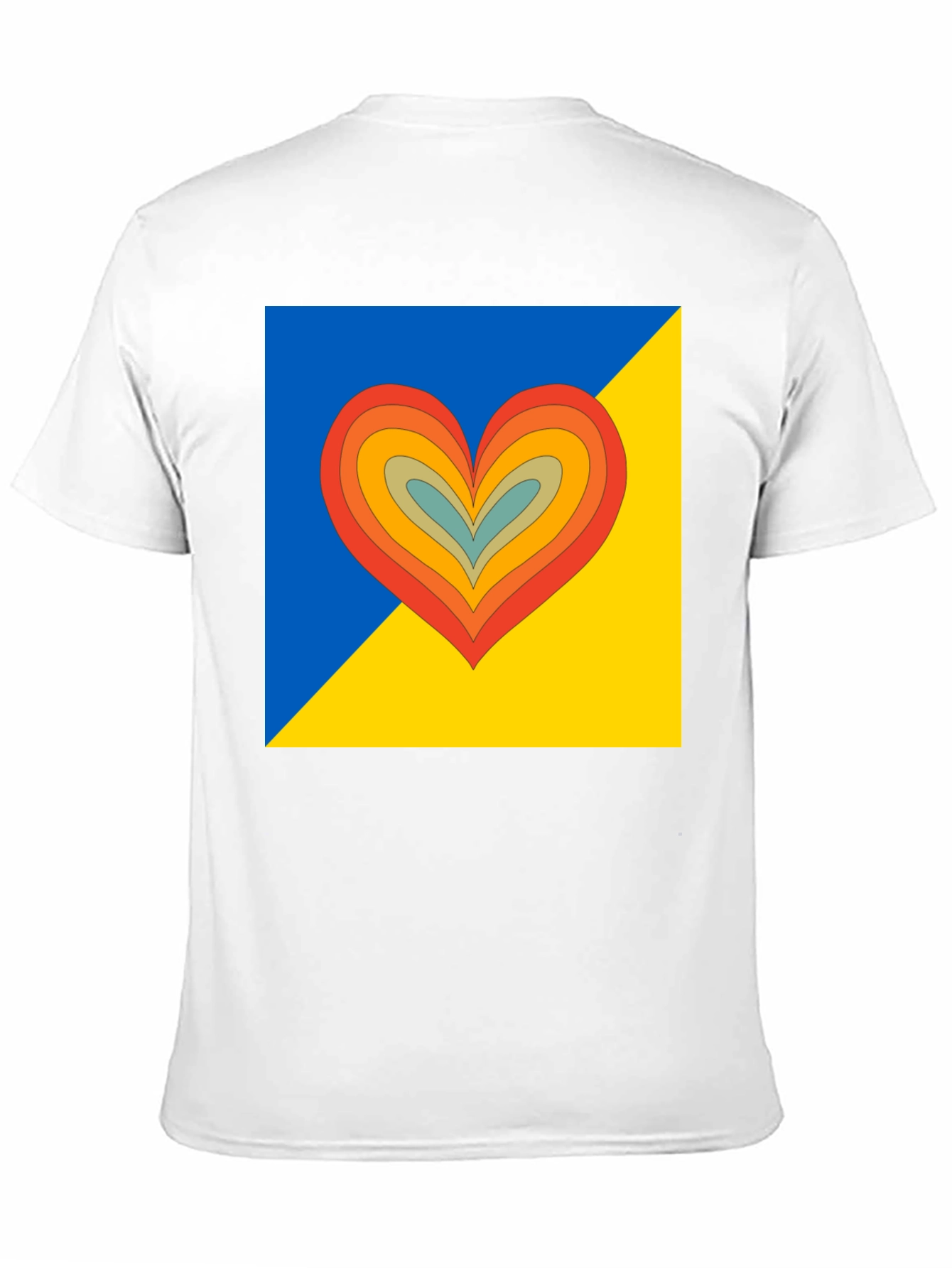 Ukraine Flag Heart Graphic T-Shirt