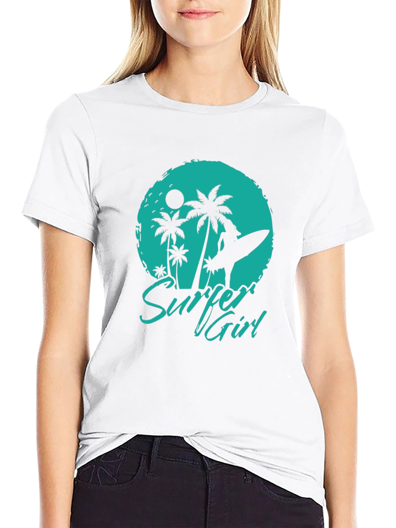 Surfer Girl Graphic Tee - Island Vibes