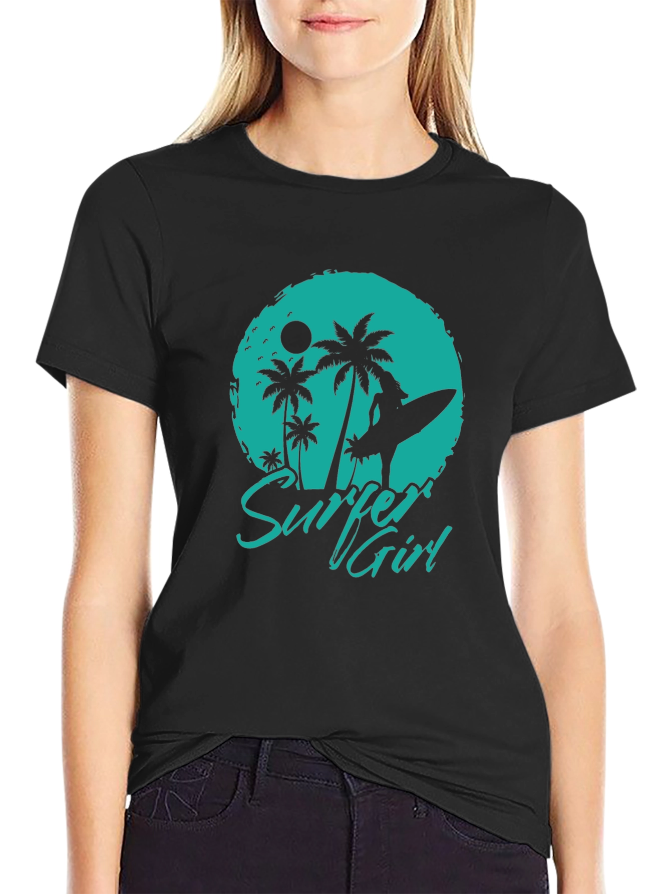Surfer Girl Graphic Tee - Island Vibes