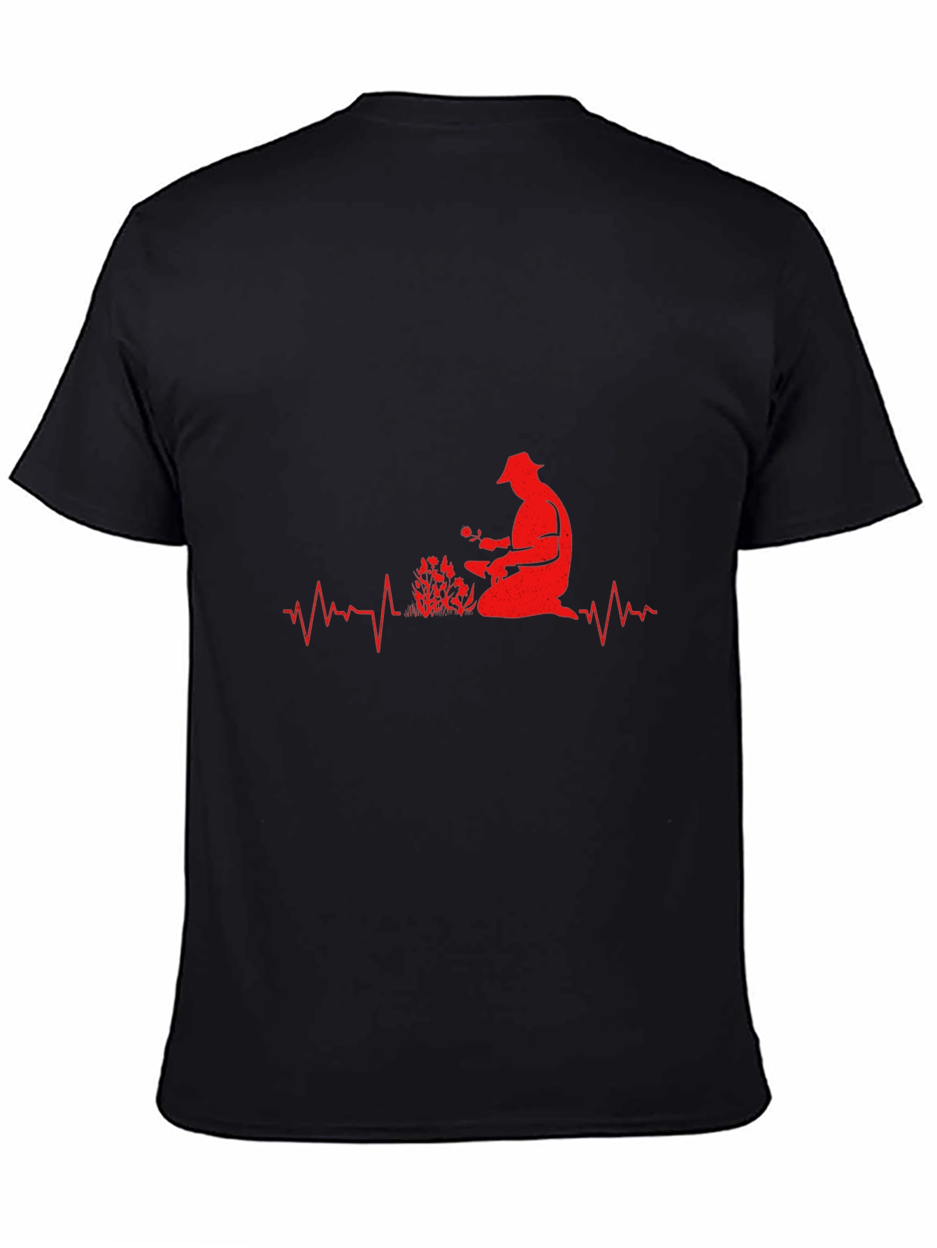 Gardener Heartbeat T-Shirt - Black Graphic Tee