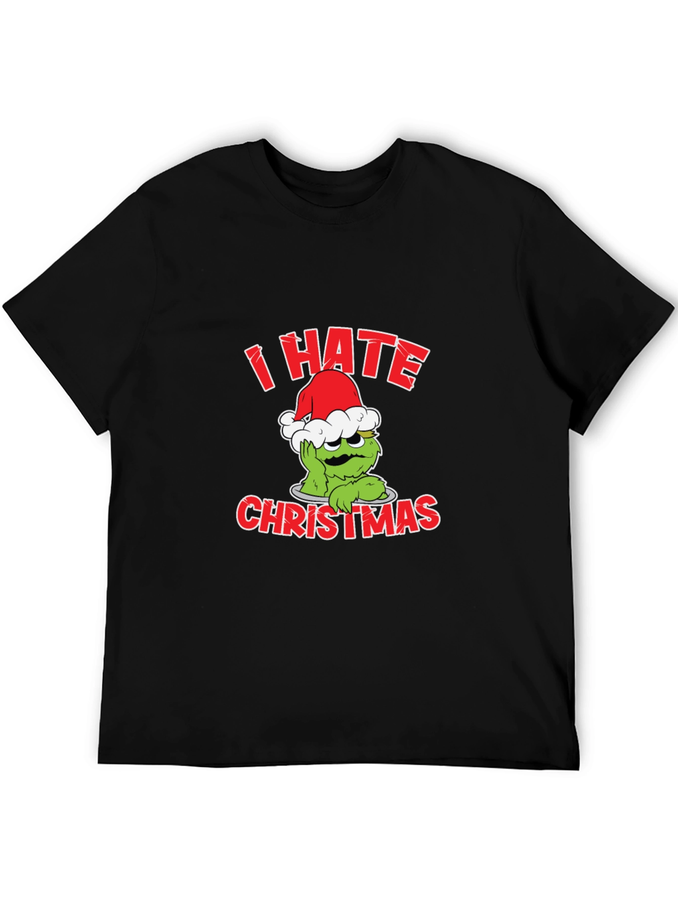 I Hate Christmas T-Shirt Grinch Design Black