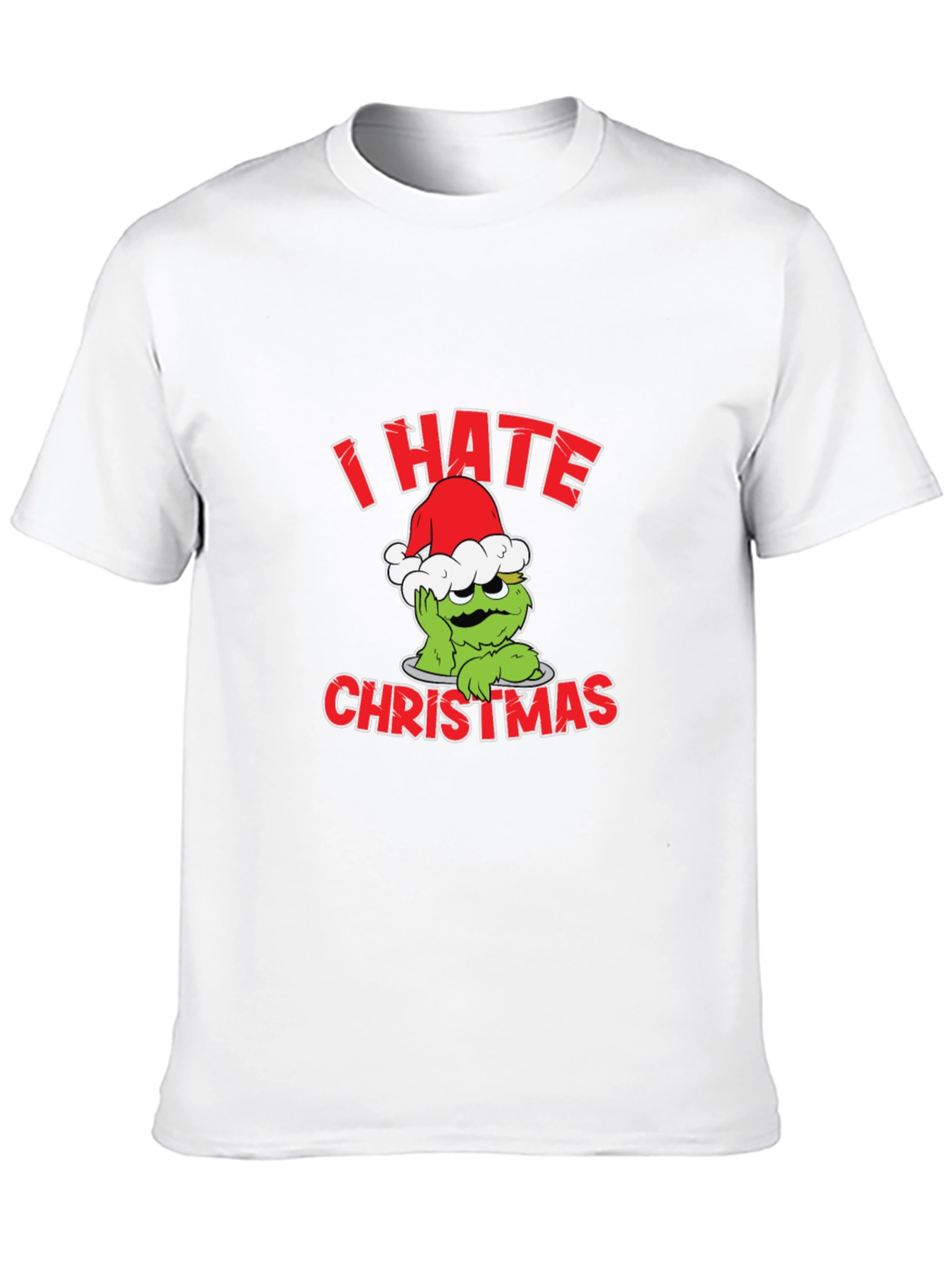 I Hate Christmas T-Shirt Grinch Design Black