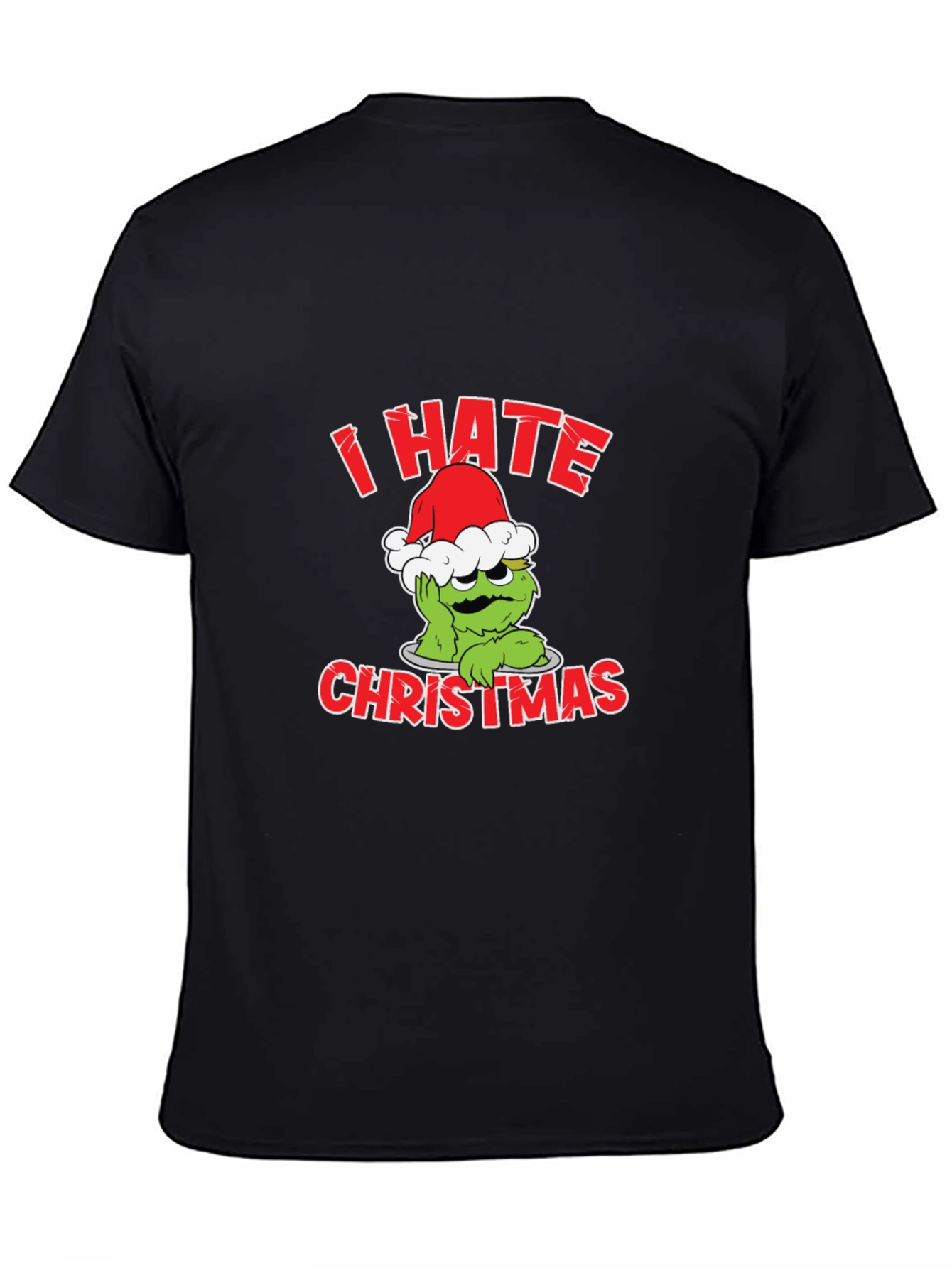 I Hate Christmas T-Shirt Grinch Design Black