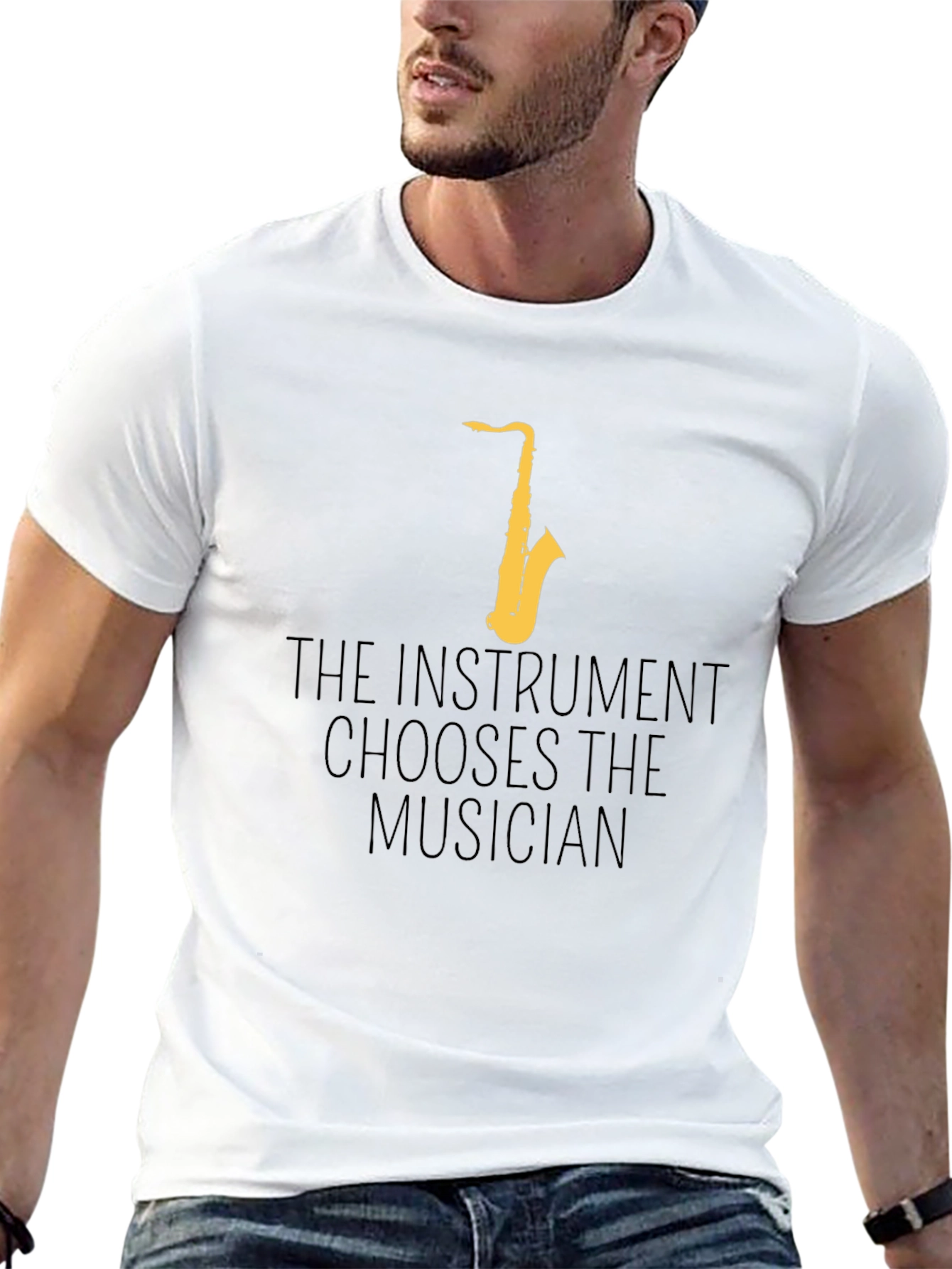 Saxophone T-Shirt - The Instrument Chooses The Musician