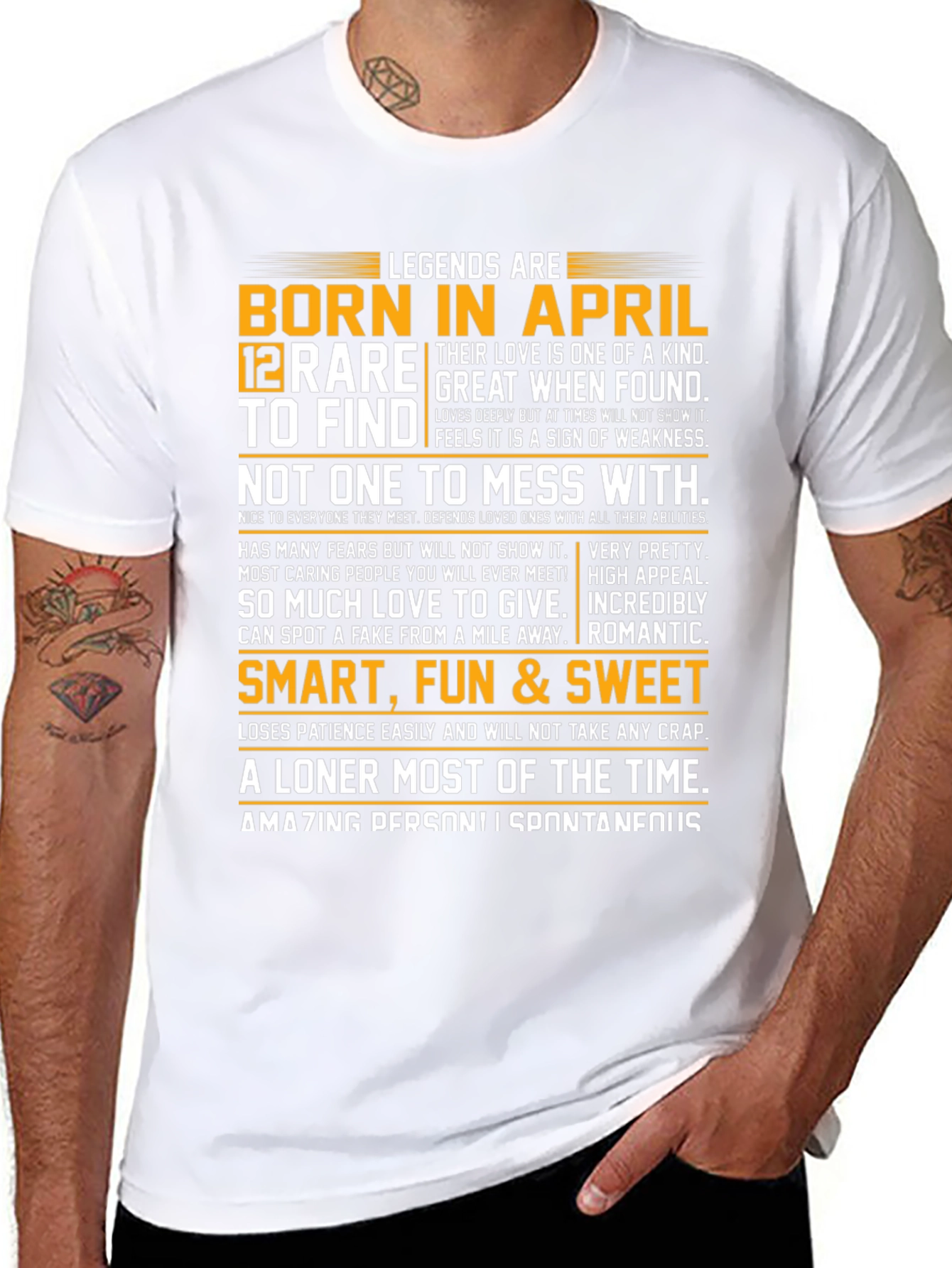 Legends Born in April Graphic T-Shirt