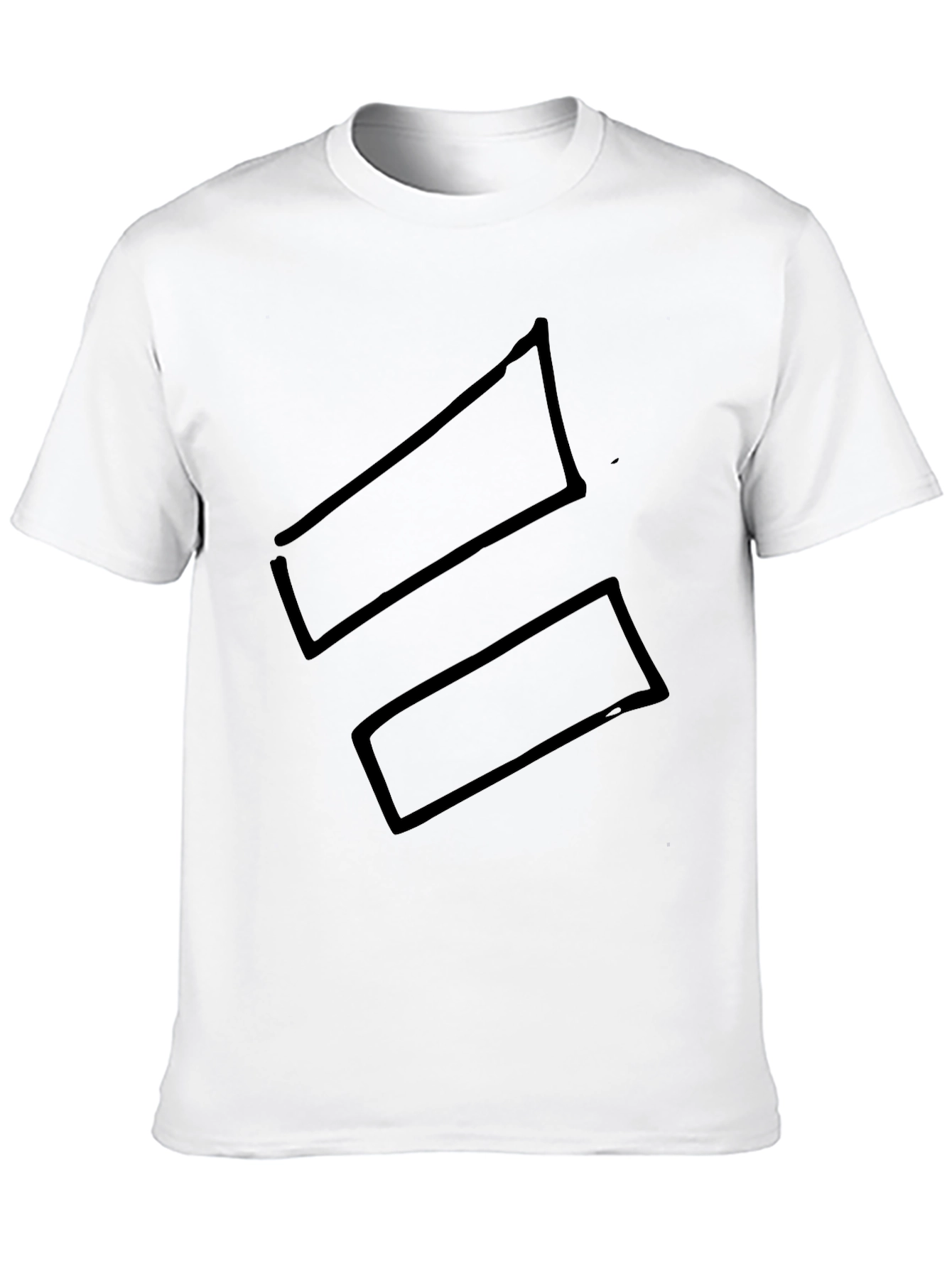 Bold Graphic Tee: Black Rectangles Design