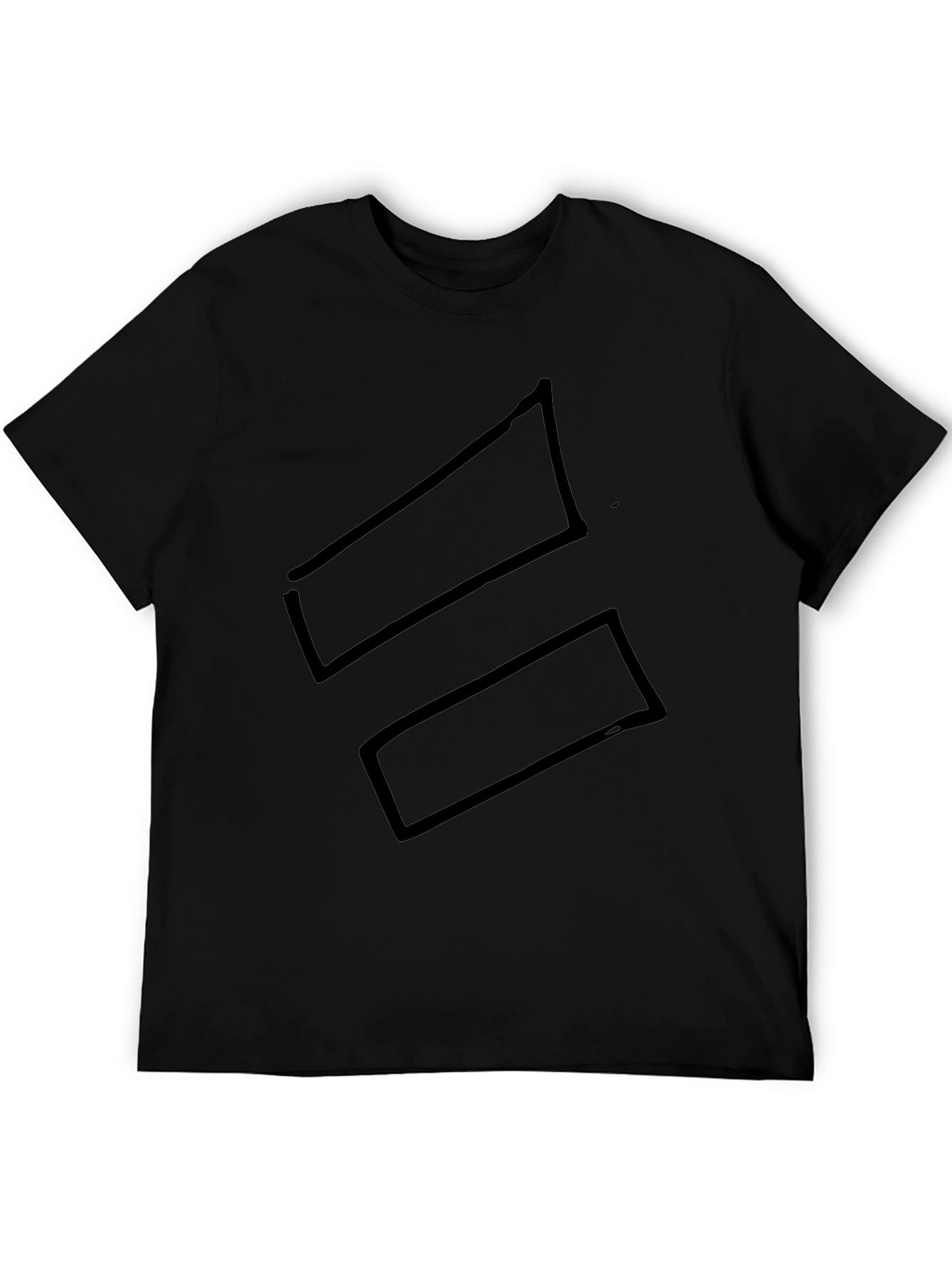 Bold Graphic Tee: Black Rectangles Design