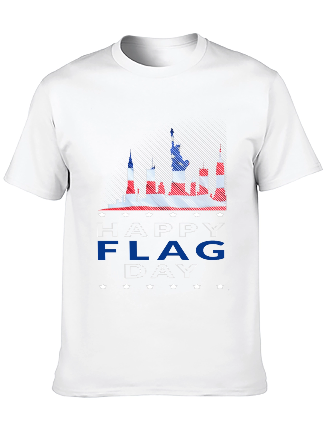 Patriotic Flag Day T-Shirt - USA Skyline Design