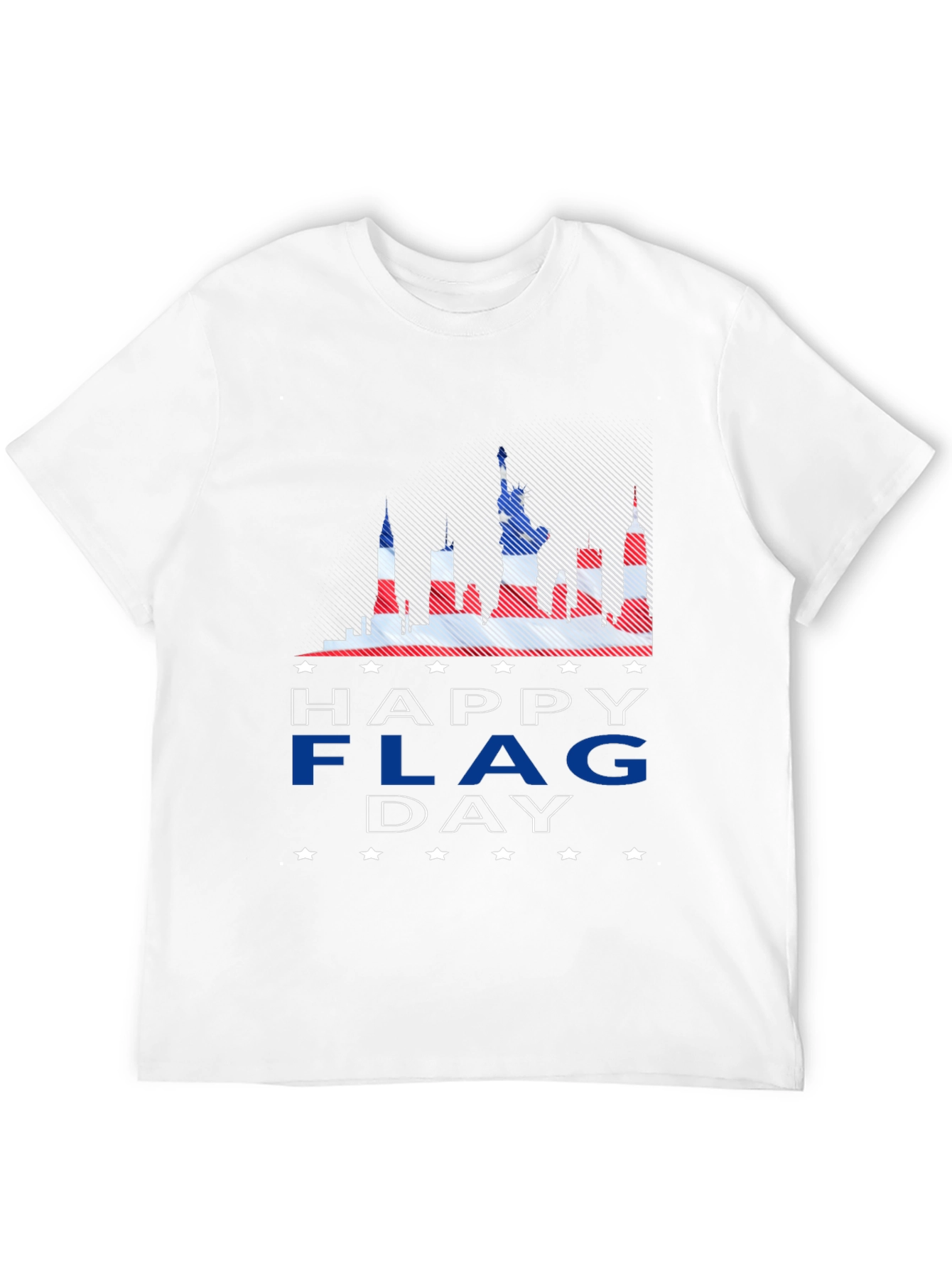 Patriotic Flag Day T-Shirt - USA Skyline Design