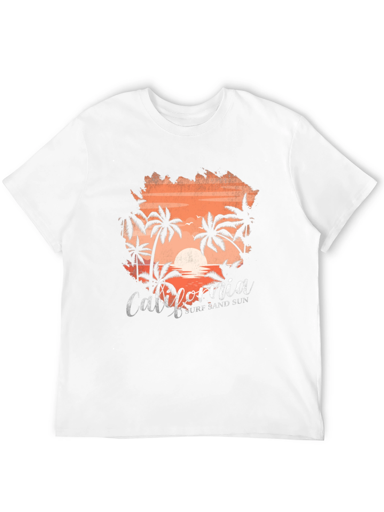California Surf Sand Sun Black T-Shirt