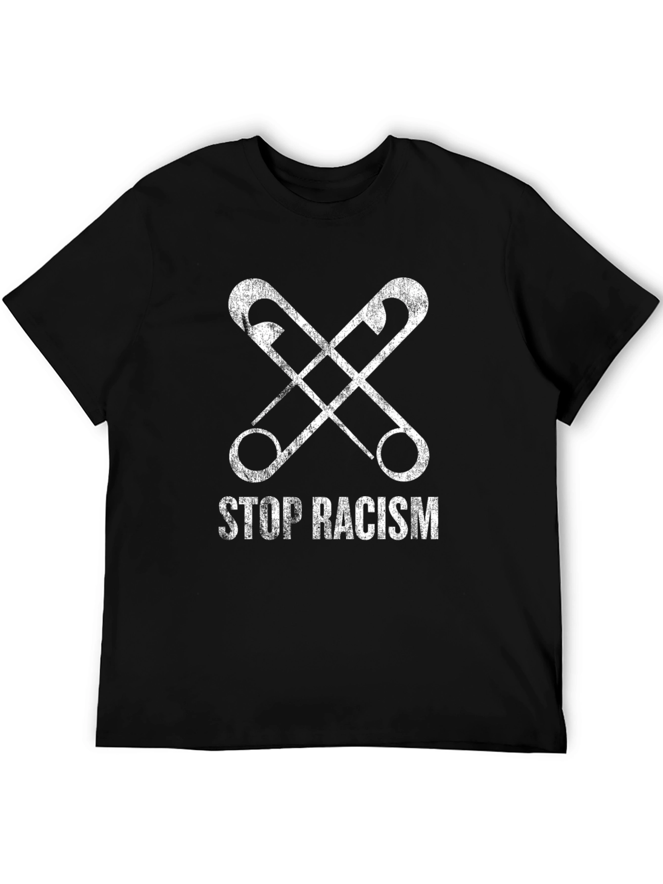 Stop Racism Safety Pin Graphic T-Shirt