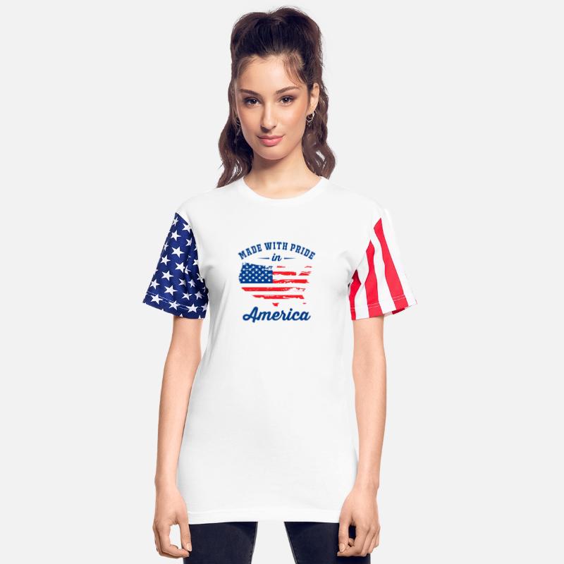 Made With Pride in America Patriotic USA Map with