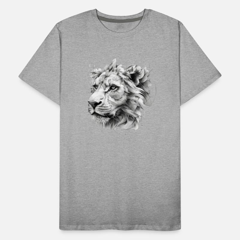 Majestic Lion Portrait in Monochrome With Artistic