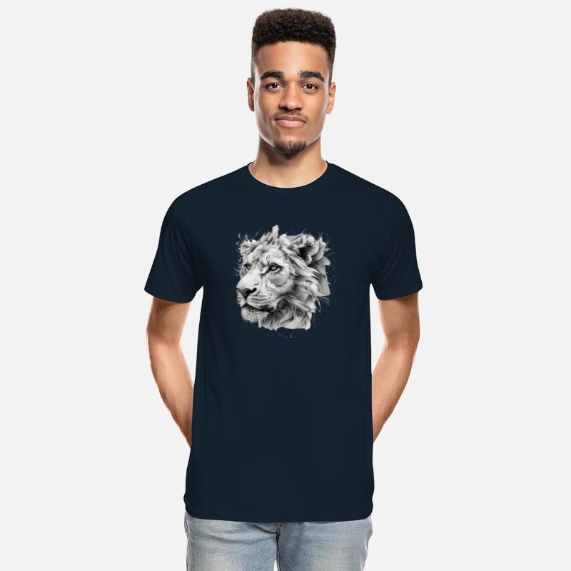 Majestic Lion Portrait in Monochrome With Artistic