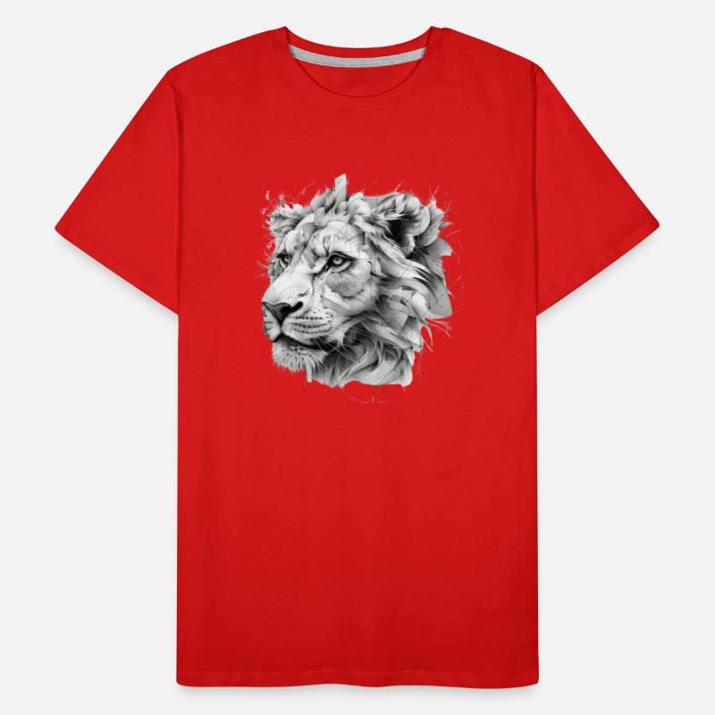 Majestic Lion Portrait in Monochrome With Artistic