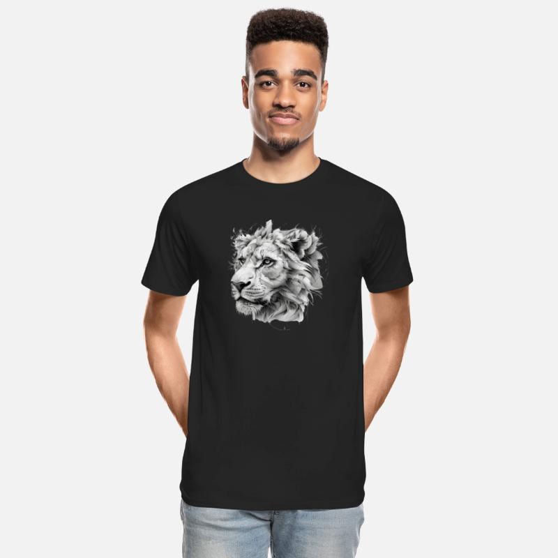 Majestic Lion Portrait in Monochrome With Artistic
