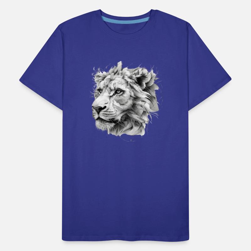 Majestic Lion Portrait in Monochrome With Artistic