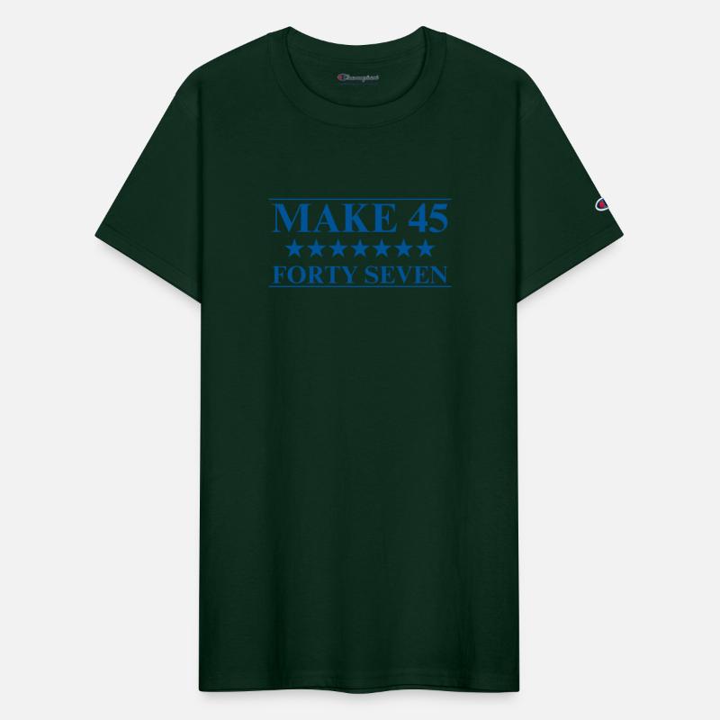 Make 45 Forty Seven Blue Text