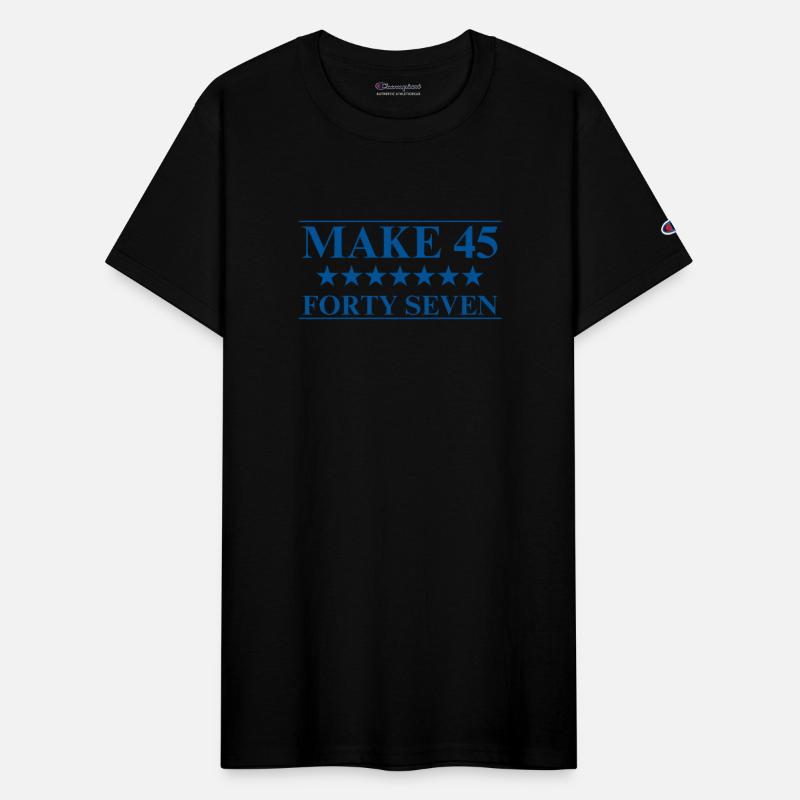 Make 45 Forty Seven Blue Text