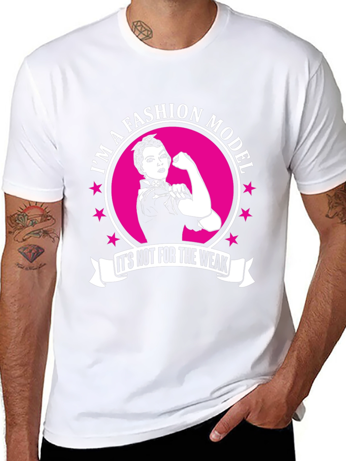 Fashion Model Strong Woman Graphic T-Shirt