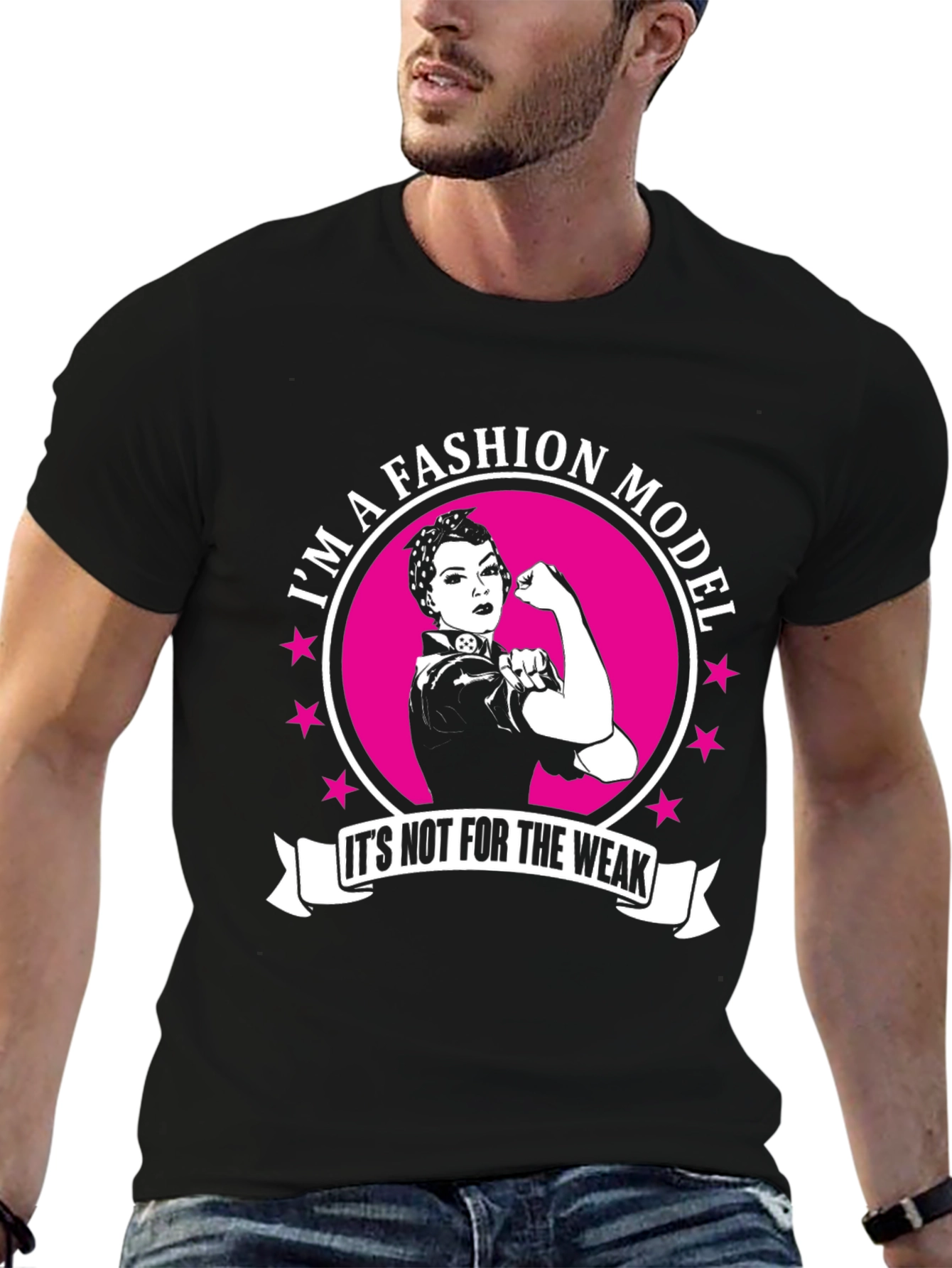 Fashion Model Strong Woman Graphic T-Shirt