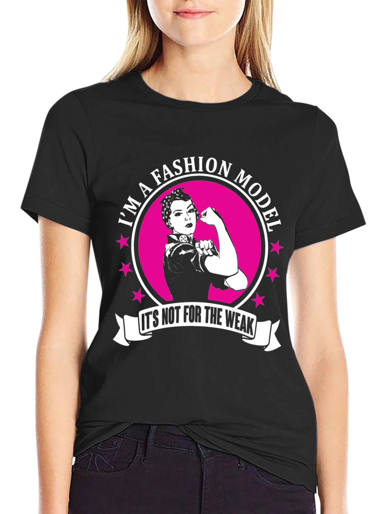 Fashion Model Strong Woman Graphic T-Shirt