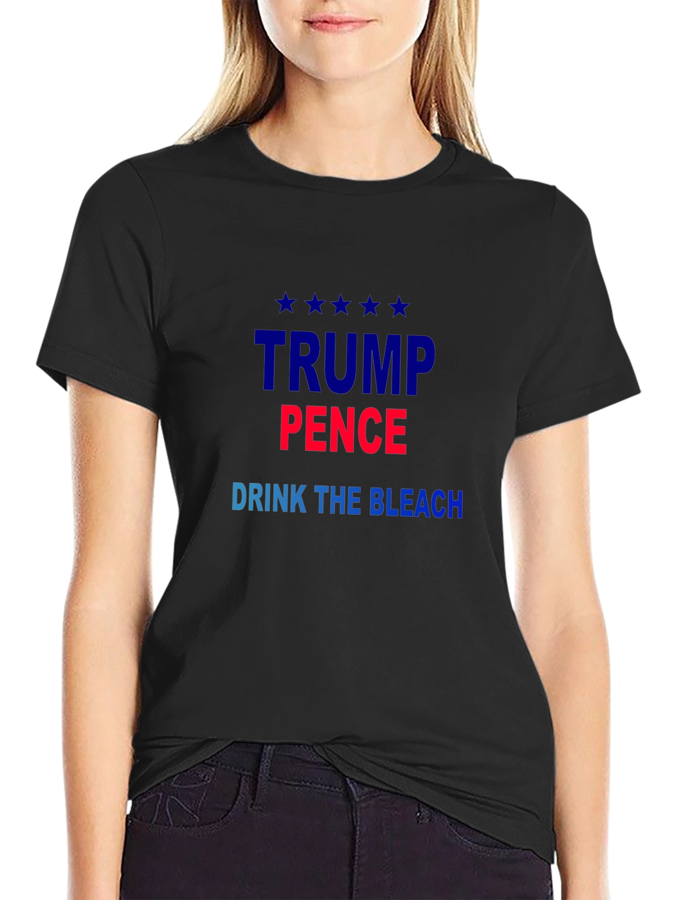 Political Sarcasm T-Shirt: Trump Pence Drink the Bleach
