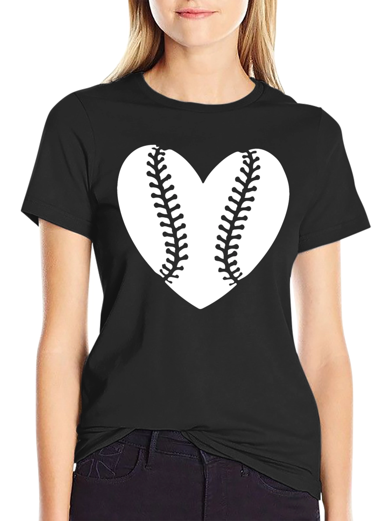 Baseball Heart Graphic T-Shirt - Stylish Sports Tee