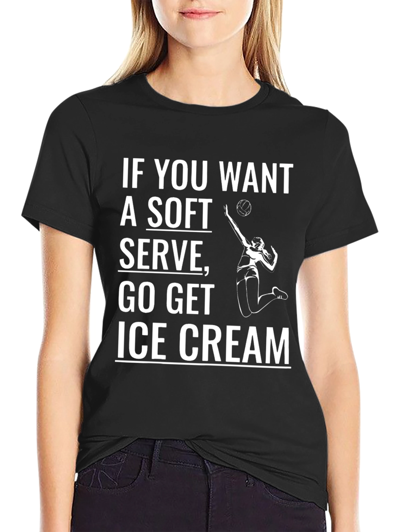 Volleyball Serve Humor Graphic Tee