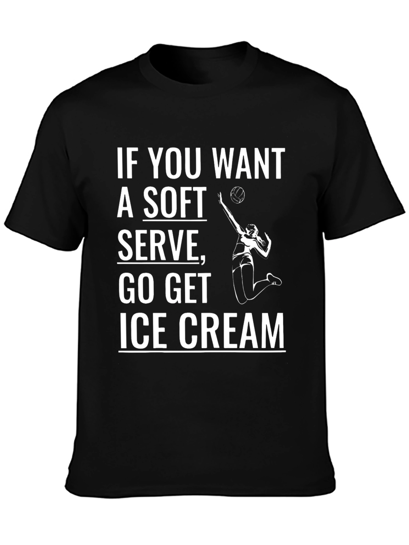 Volleyball Serve Humor Graphic Tee