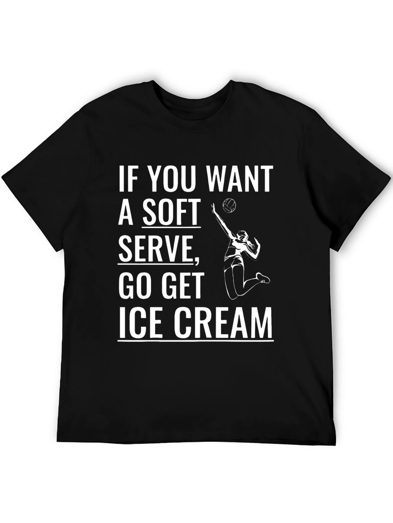 Volleyball Serve Humor Graphic Tee