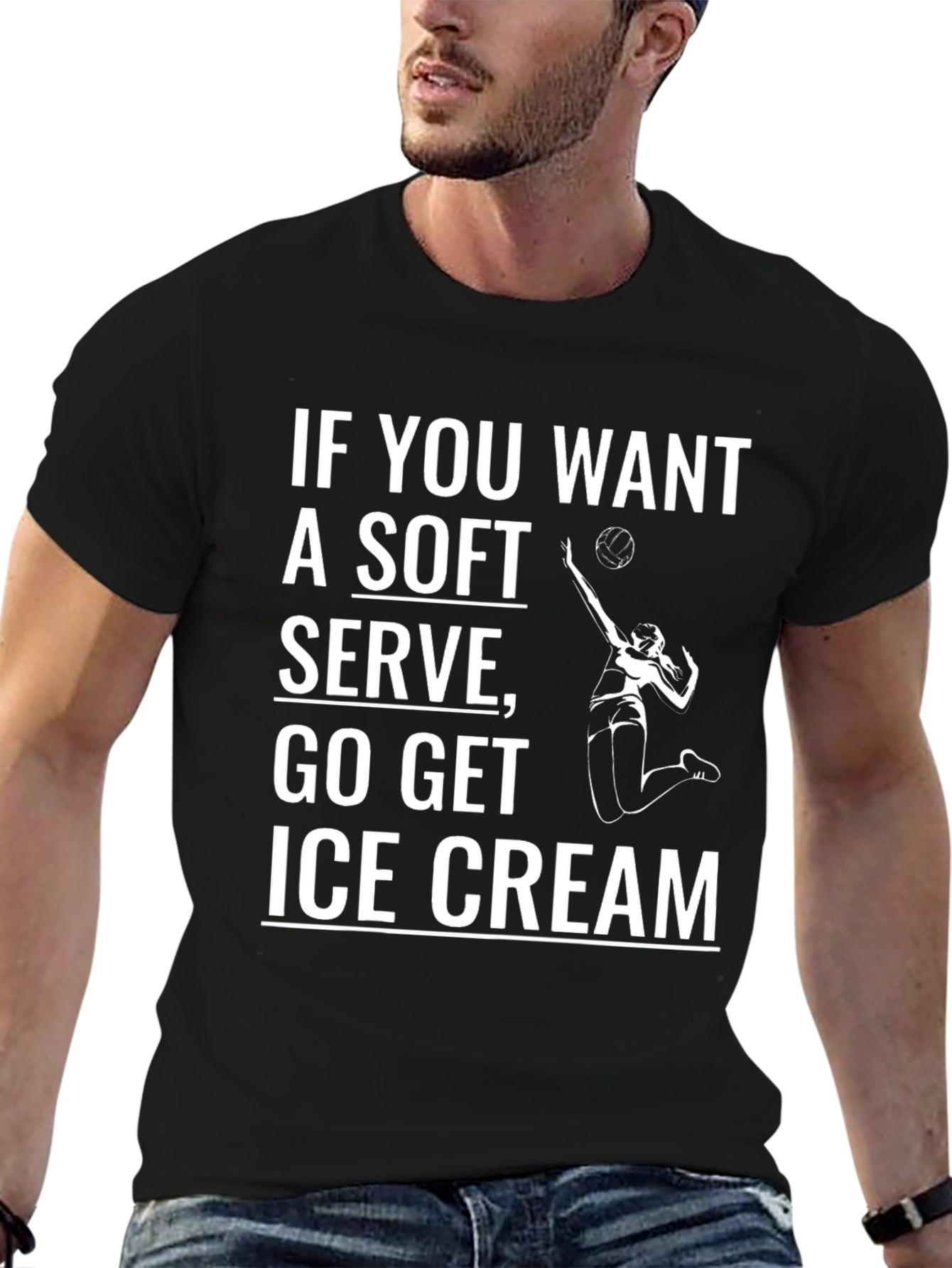 Volleyball Serve Humor Graphic Tee